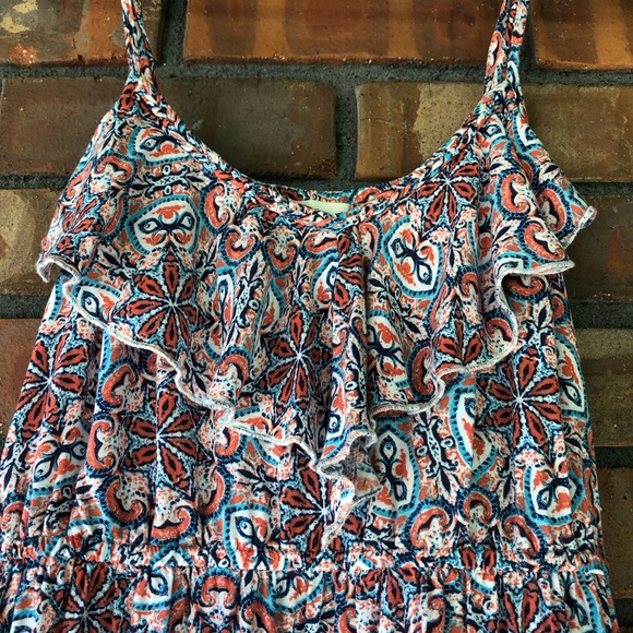 Red Camel Summer Mini Dress Floral W Pockets Womens Size Medium - Picture 4 of 5